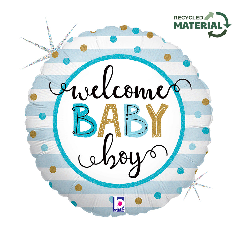 Globo Redondo "Welcome Baby Boy" Grabo