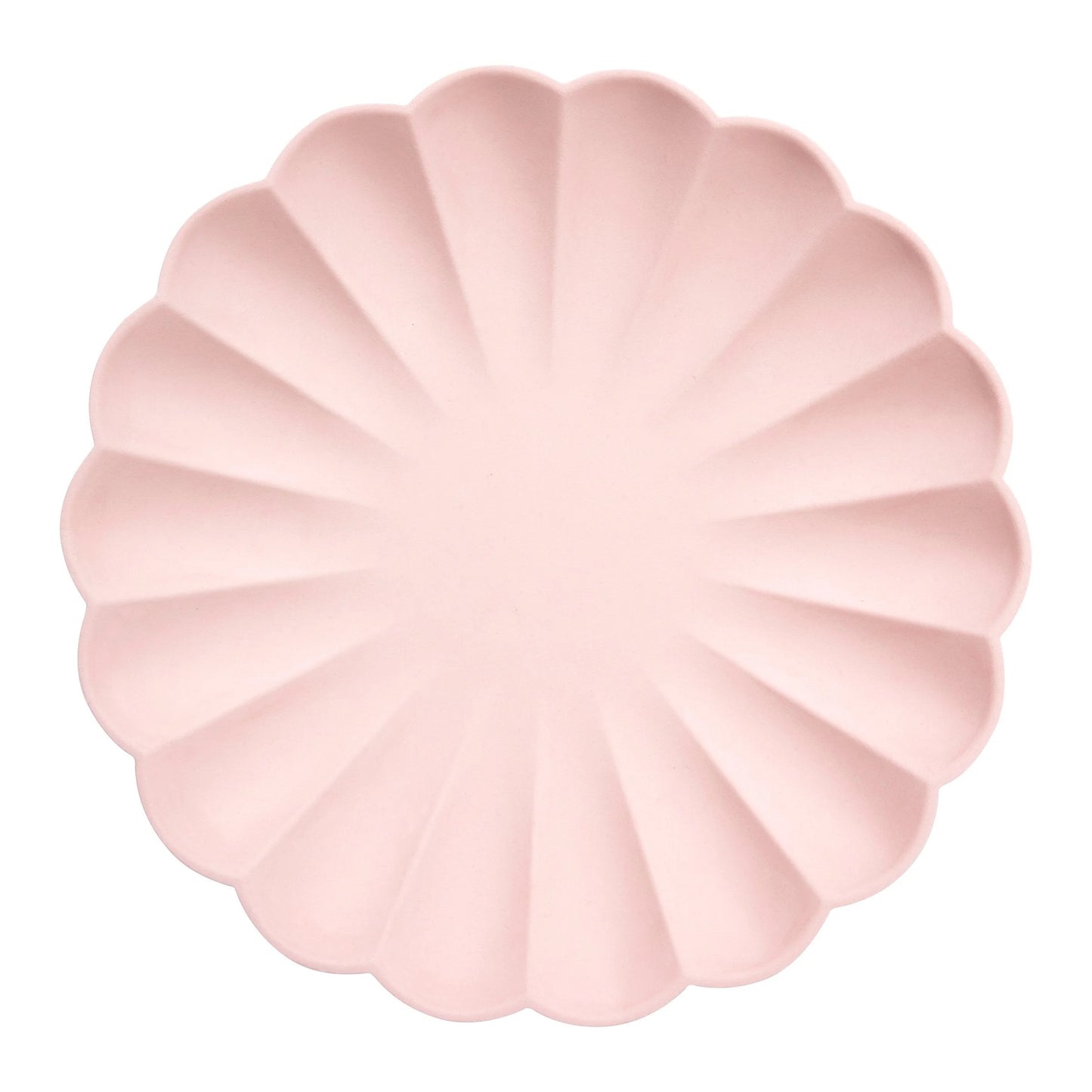 Platos de bambú grandes de color rosa caramelo Meri Meri