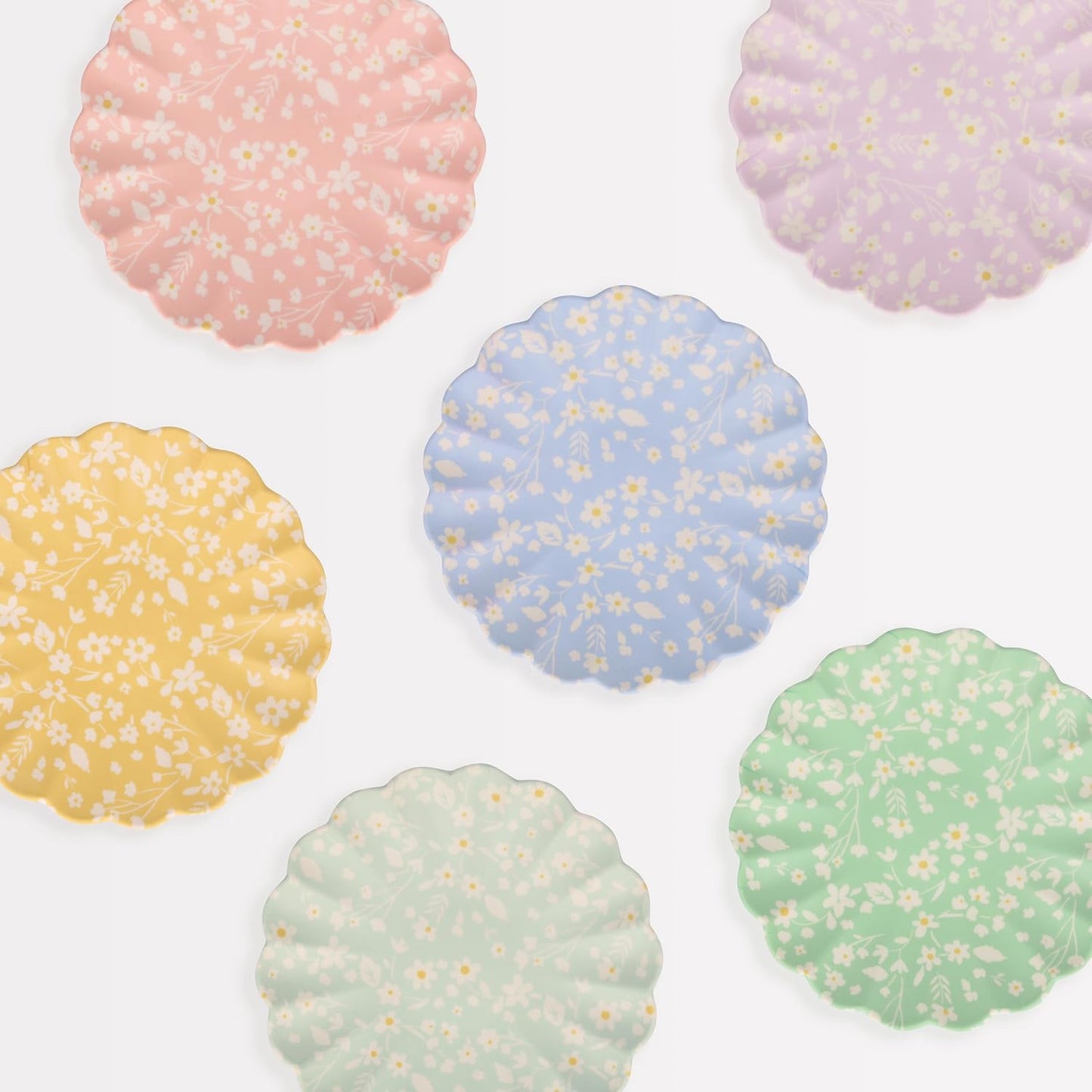 Platos pequeños de bambú con diseño floral Meri Meri