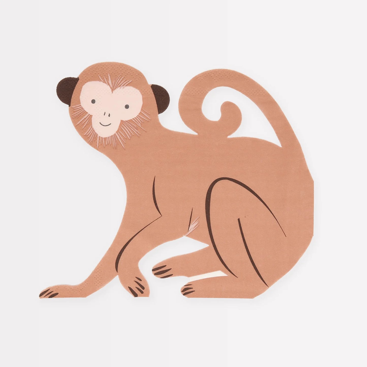 Servilletas en forma de Mono Safari de Animales Meri Meri