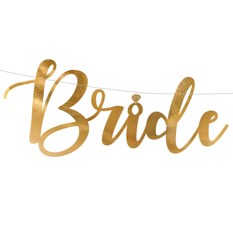 Banner Bride To be Gold