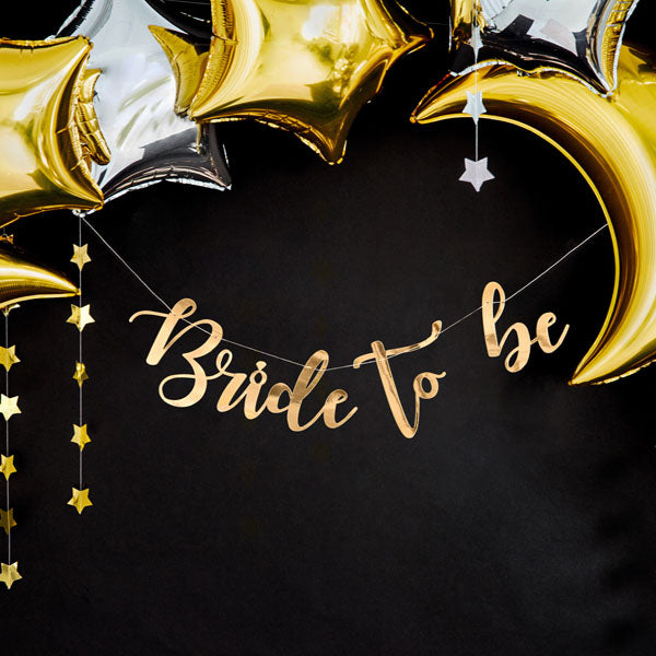 Banner Bride To be Gold