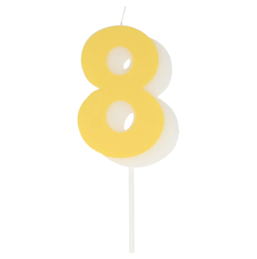 Vela Number Candle 8