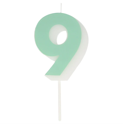 Vela Number Candle 9