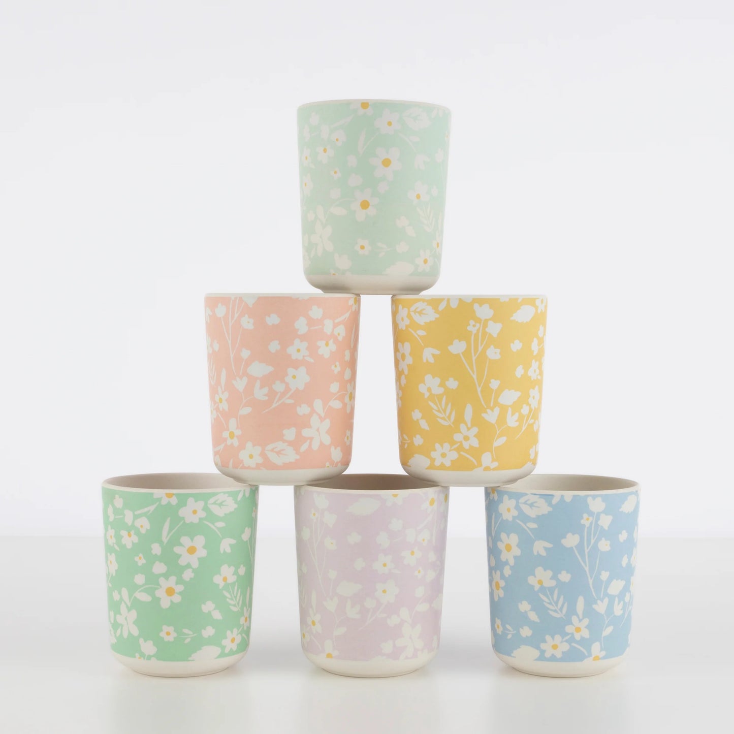 Vasos de Bambú Florales Meri Meri