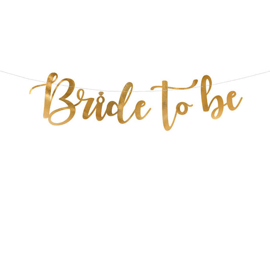 Banner Bride To be Gold