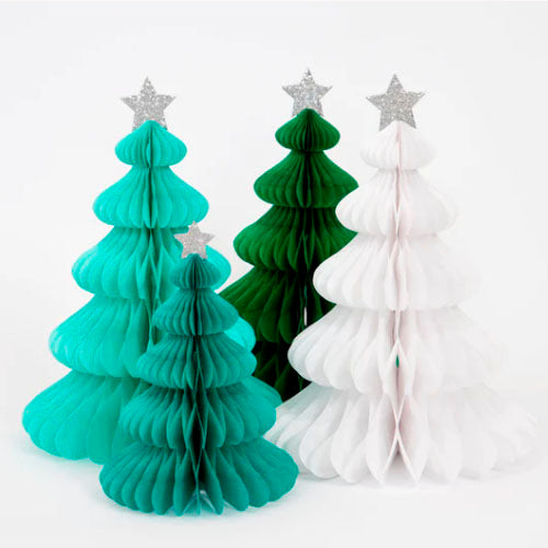 Arboles de Navidad panal de papel