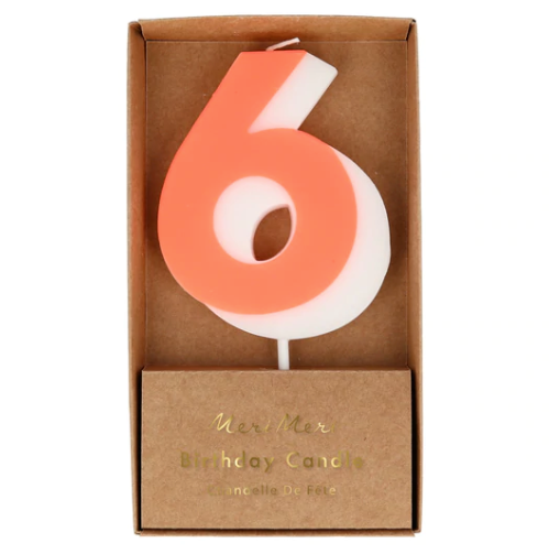 Vela Number Candle 6