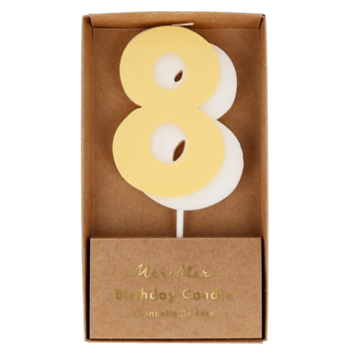 Vela Number Candle 8